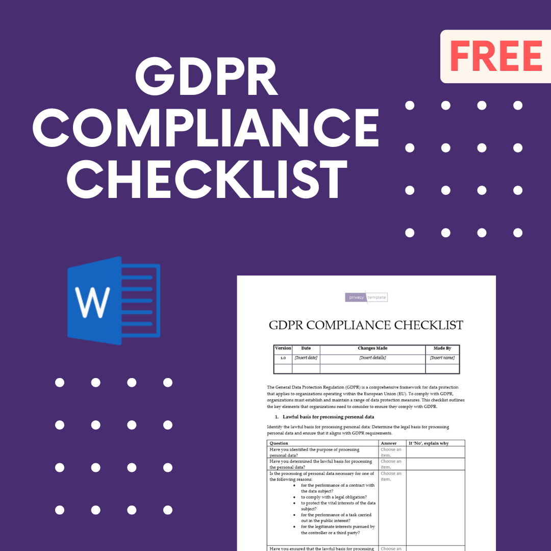 GDPR Compliance Checklist